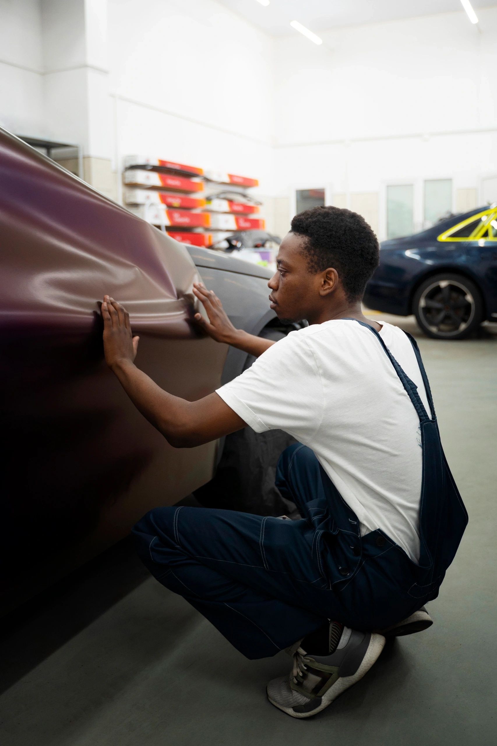 Car Partial Wrap — Partial vehicle wrap with cut vinyl lettering for a Johannesburg business